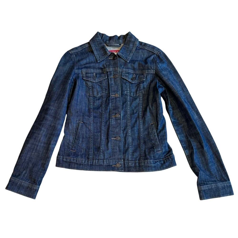 Gap Jeans Women’s M Dark Wash Stretch Denim Blazer Jacket